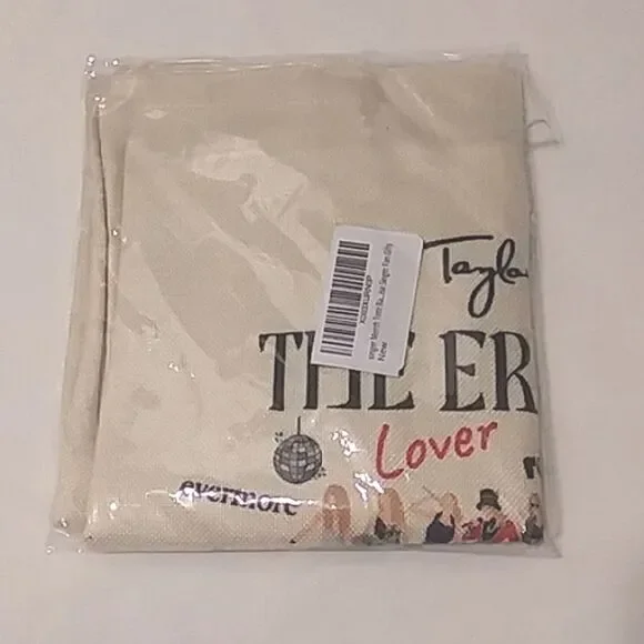 Taylor Swift Tote Bag The Eras Tour Canvas Taylor Images Album Cream 13" X 14" - Picture 6 of 10